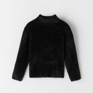 NWT Zara 9Y feather knit turtleneck sweater